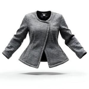 Liz Claiborne Gray Tweed Blazer - Women's Large Jacket